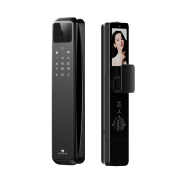 德施曼(DESMAN)智能门锁人脸识别指纹锁全景猫眼室内大屏电子密码锁麒麟 Q50FV 幻夜黑