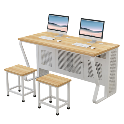 伟樽培训电脑桌一桌二凳120*60*75cm套