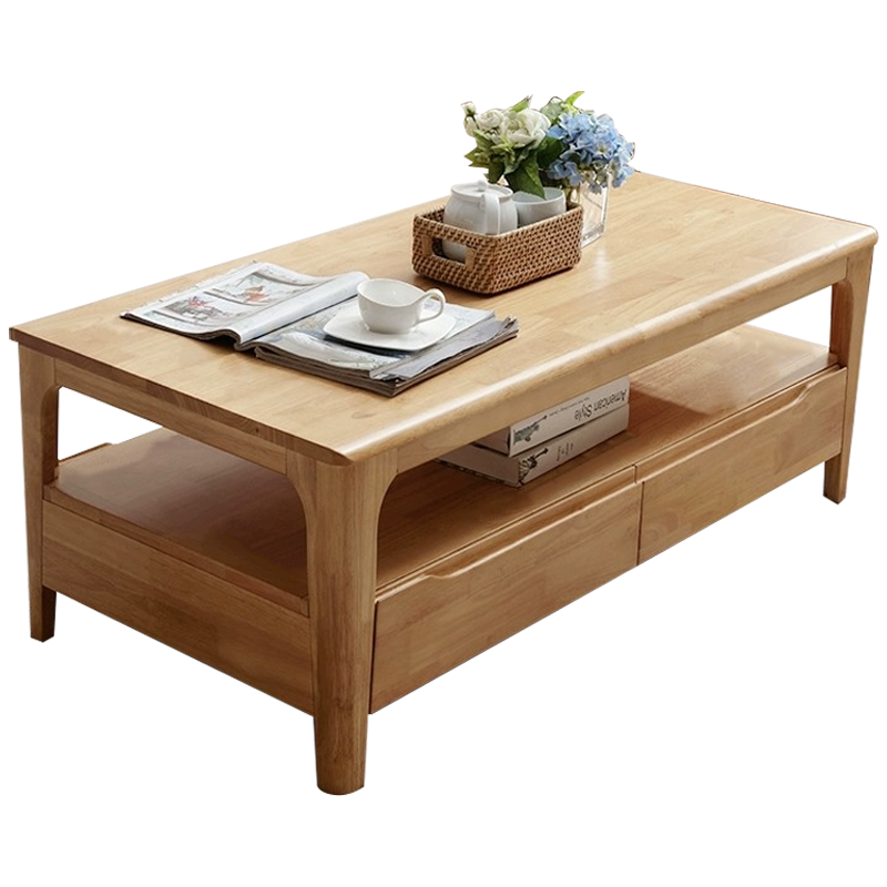 筑亮 茶几 100*50*45cm原木 张