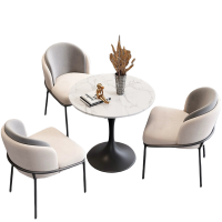 豫龙都休闲桌椅一桌三椅套