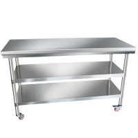 伊洛源 不锈钢工作台 120*60*85cm 三层 台