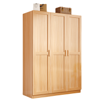 铭思达实木衣柜三门台