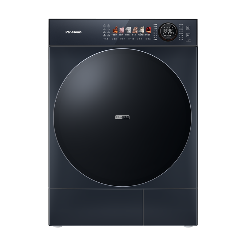 [超薄全嵌]松下小薄荷S5烘干机家用10kg热泵除毛净屑干衣机NH-M2NR1