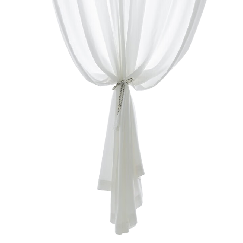 东纺拾光 DF4025 1M*2.7M 绸缎纱 窗帘 1.00 米/片 (计价单位:片) 白色