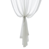 东纺拾光 DF4025 1M*2.7M 绸缎纱 窗帘 1.00 米/片 (计价单位:片) 白色