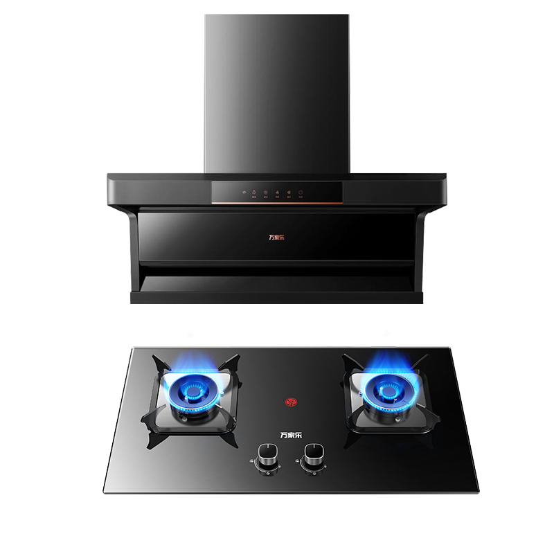 万家乐 油烟机灶具套餐 烟灶两件套AK5+AC5 升级23立方大吸力油烟机 5.0KW燃气灶套装 天然气