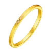 周大福简约时尚足金黄金戒指女(工费:80计价)F221474