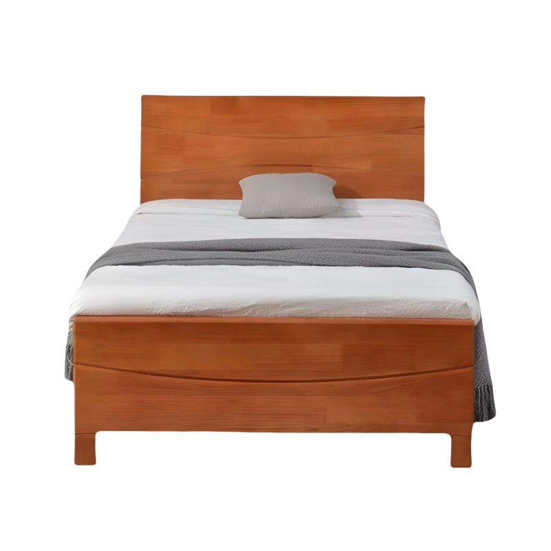 乐琪艺 实木单人床 海棠色 200*150*35cm 张