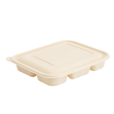 鋆珑 一次性餐盒带盖5格 5G 个