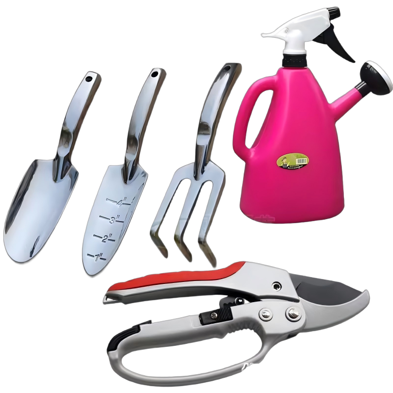 园艺铲子种植栽花种菜松土钉耙不锈钢铲家用盆栽菜园花园工具套装
