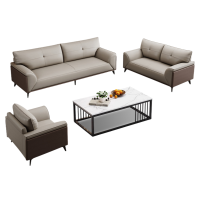 伟樽沙发单+双+三人位+岩板茶几套