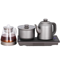 新飞全自动上水电热水壶泡茶专用茶台316不锈钢烧水壶一体办公室煮水壶上水器家用茶桌嵌入式电茶炉 1.2L 三合一款