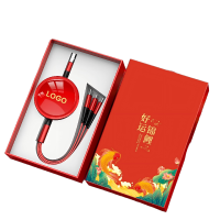 100W超级快充三合一数据线手机通用多功能车载伸缩一拖三充电线伴手小礼品