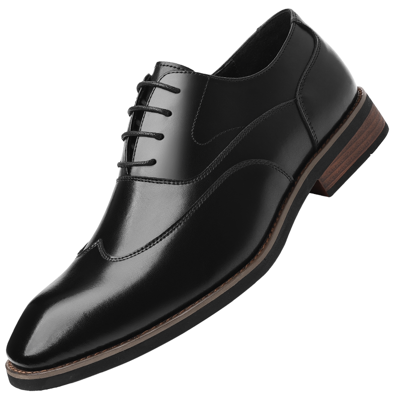 迪罗尼卡皮鞋男商务正装软皮布洛克西装鞋方头结婚新郎鞋通勤德比鞋工作鞋