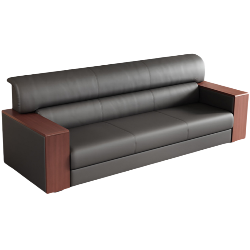 豫龙都牛皮沙发三人张