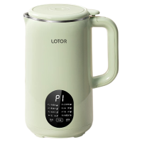 LOTOR绿色无网破壁豆浆机2-3人用不锈钢干豆免滤1L一键快煮迷你节能304不锈钢