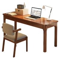 乐琪艺 书桌椅组合 C款100*40*75cm(胡桃色) 套