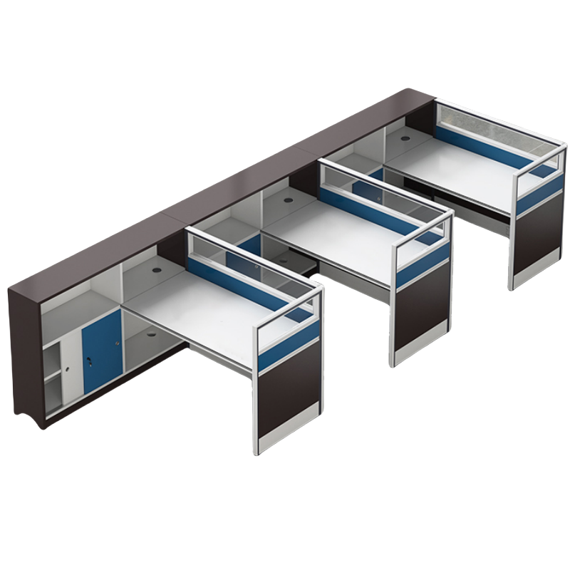豫龙都 屏风桌三人位 张