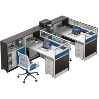 豫龙都办公桌含柜椅套