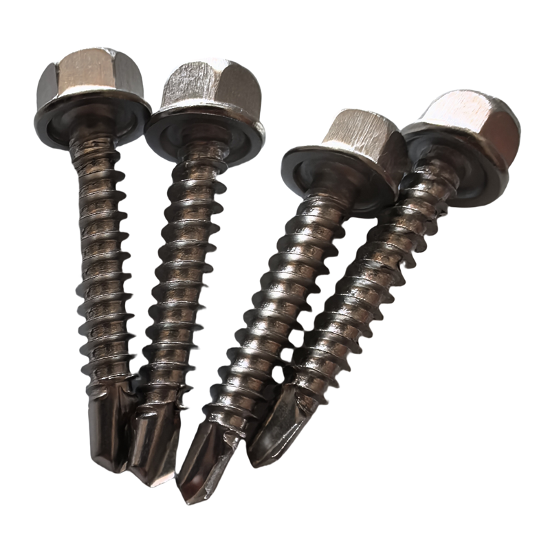 vzi 304不锈钢六角燕尾螺丝自攻钻尾钉 ST4.8*35/100个(不带垫圈) 包