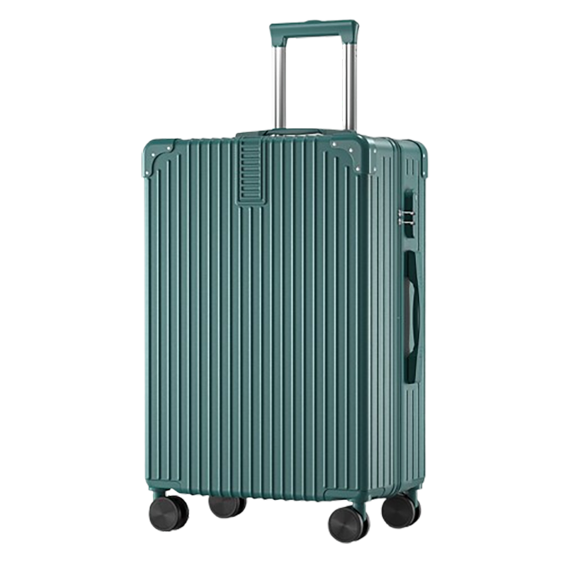 苏宁宜品 SNYP-XLX158万向轮拉杆箱复古高颜值密码箱 绿色24寸