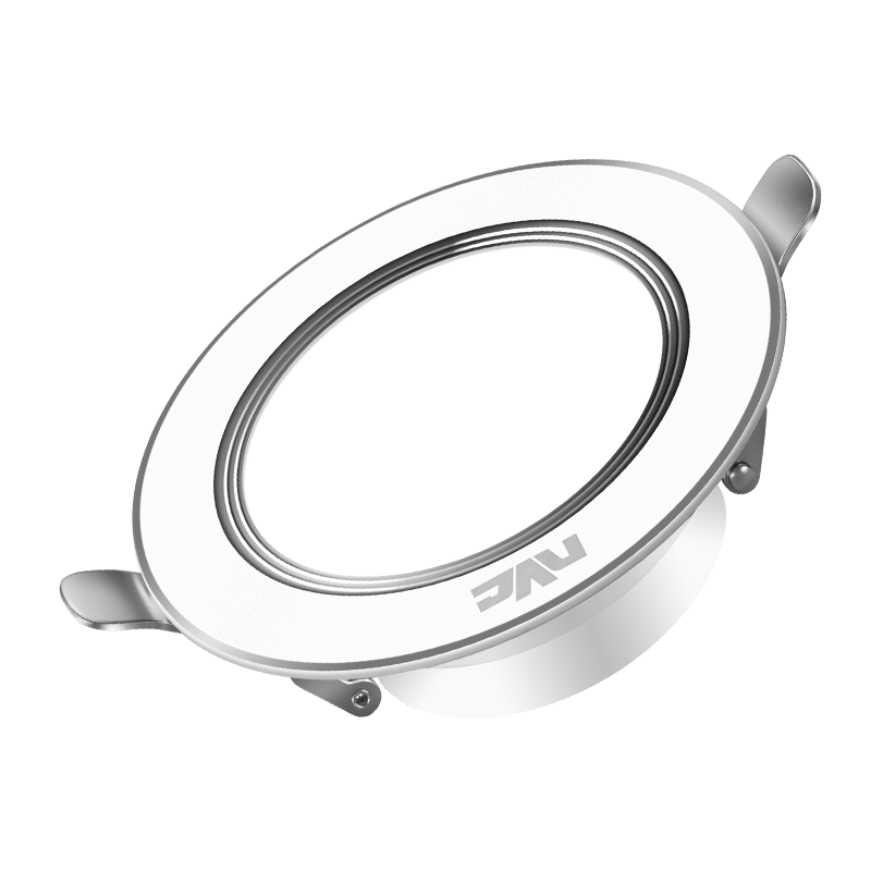 雷士照明NVC筒灯 射灯LED天花灯嵌入式三色筒灯3W5W开孔7.5-8公分孔洞灯超薄筒灯客厅过道灯节能0-5W简约现代