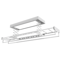 九牧集团小牧卫浴隐形晾衣架电动隐藏零嵌入式阳台家用智能语言升降晾衣机