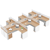 豫龙都屏风办公桌含柜 套