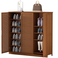 筑亮 鞋柜 100*34*100cm六层茶色 台