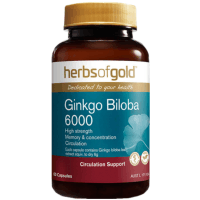 澳洲HerbsofGold和丽康银杏叶记忆力胶囊营养脑神经120粒 膳食营养补充剂原装进口中老年营养保健