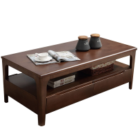 筑亮 实木茶几 130*70*45cm胡桃 张