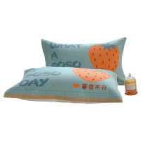 财巢 八层全棉纱布枕巾50*80cm /对