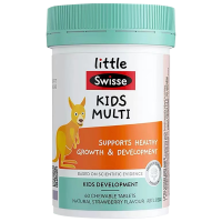 Swisse儿童复合维生素咀嚼片60粒/瓶装草莓味 助力强大自护基础 含钙和VD 22种强体质成分