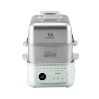 大宇电蒸锅大容量14.5L双层不锈钢蒸炖多功能电蒸锅莫兰迪绿DYZG-1568