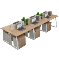 豫龙都 屏风桌+柜 六人 套