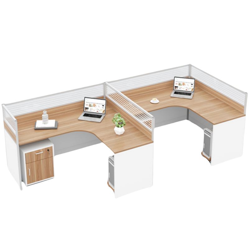 豫龙都 屏风办公桌 含柜套