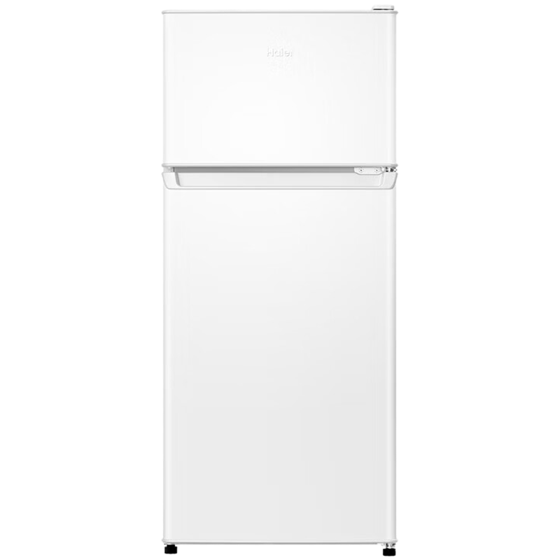 海尔(Haier)迷你两门冰箱123L容量 双开门二级能效 节能省电黑金净化保鲜 BCD-123GHTMZ0WV