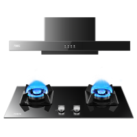 万家乐 烟灶厨电套餐装 18立方大吸力油烟机 欧式顶吸 双层风轮净烟 台嵌两用天然气灶AT031+LAY3