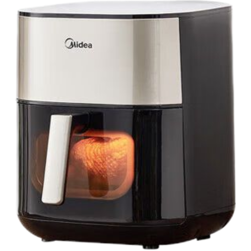 美的(Midea)小炎烤空气炸锅免翻面双热源家用5.5L全自动可视烤箱智能MF-KZC5504