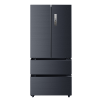 美的(Midea)508升法式对开多门智能一级电冰箱BCD-508WTPZM(E)莫兰迪灰 除菌净味四开门双系统国补