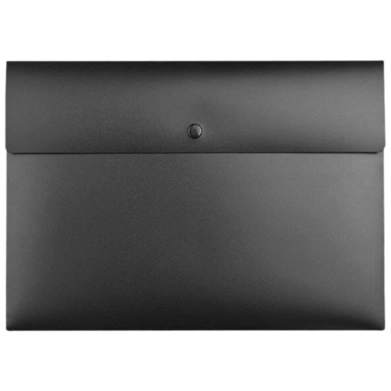 三木 MC330 文件袋 A4 名匠系列 按扣式公文袋防水资料袋 黑色/白色 2个/套 一套装