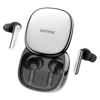 飞利浦“8号”AI会议降噪翻译耳机 银色 入耳式无线耳机降噪会议翻译高效