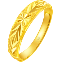 周大福典雅蛇肚足金黄金戒指女计价(工费:120元) EOF187精品