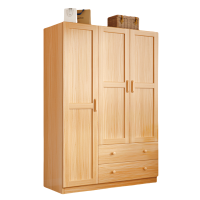 铭 思达实木衣柜三门台