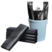 珂美芙 黑色背心加厚塑料袋垃圾袋 36*56cm 50个/包