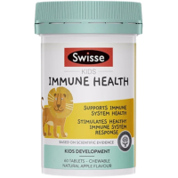 效期到26年-Swisse儿童免疫健康咀嚼片60粒/瓶装 澳洲原装进口维生素C补锌vc柑橘类黄酮 苹果味