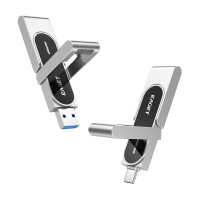 忆捷 Eaget 全金属手机U盘 HSU22-1TB Type-C高速银色超薄便携高容量U盘