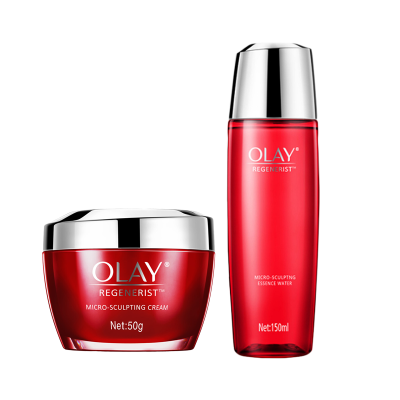 OLAY玉兰油大红瓶套装 新生塑颜(洁面+水+霜)女胜肽补水保湿紧致淡化细纹滋润肌肤化妆品护肤