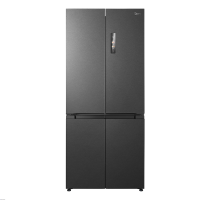 美的(Midea)M60系列纯平全嵌十字四开门冰箱MR-457WUSPZE苍穹灰 大容量436升一级双变频家用冰箱国补