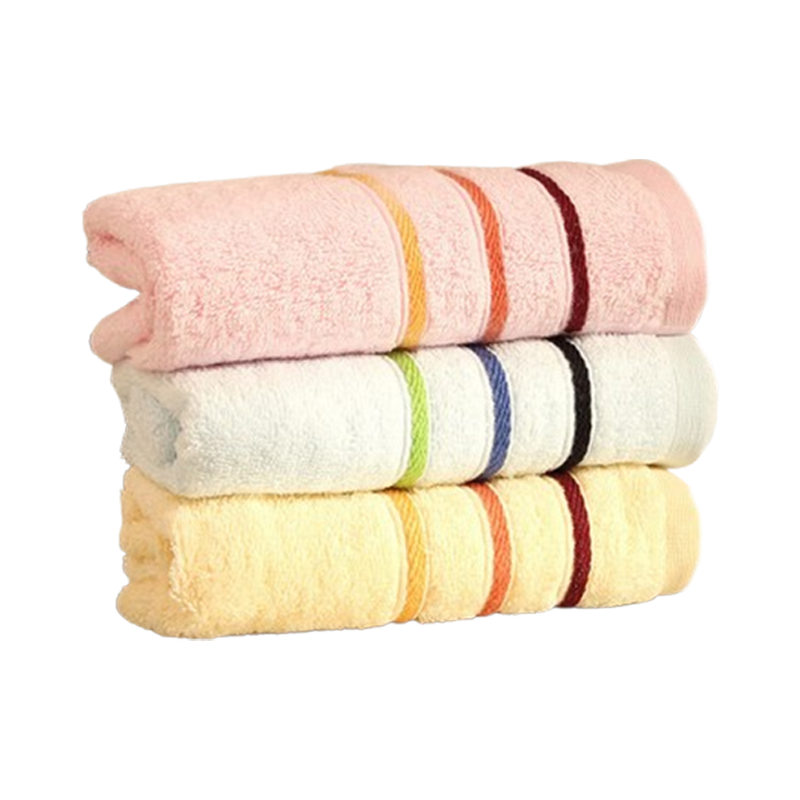 洁丽雅毛巾套装三条装新疆棉抗菌毛巾家纺纯棉强吸水舒适面巾6443